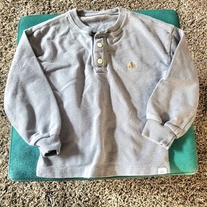 Baby Gap Light Gray Henley Long Sleeve Shirt Toddler Size 4 Years